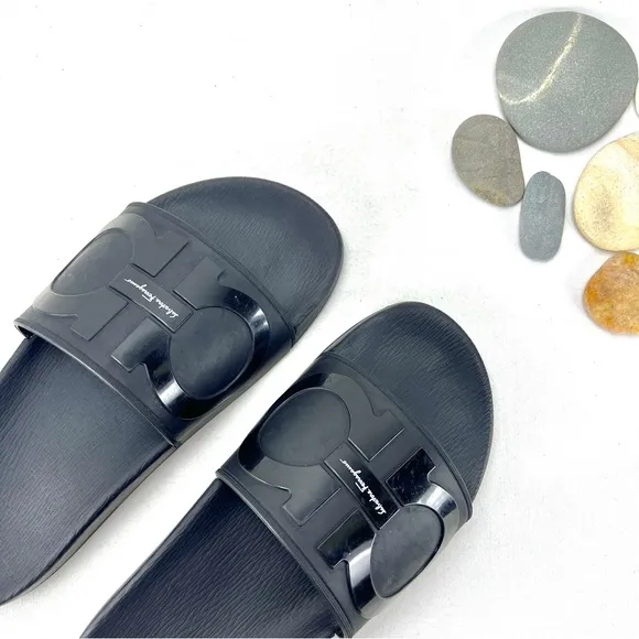 Groove Slide Sandals by Salvatore Ferragamo