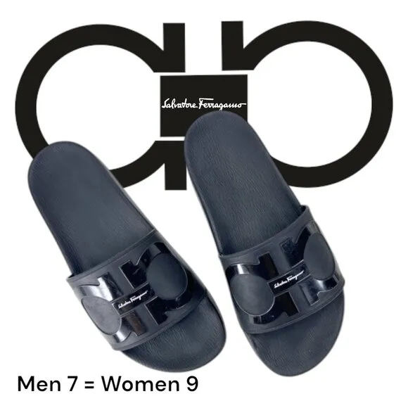 Groove Slide Sandals by Salvatore Ferragamo