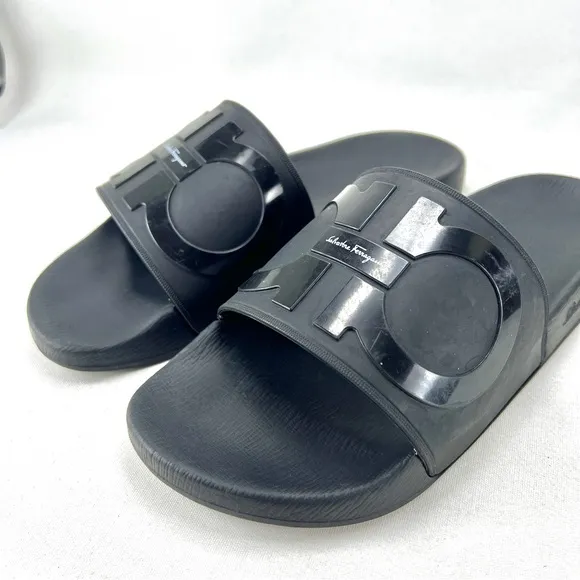 Groove Slide Sandals by Salvatore Ferragamo