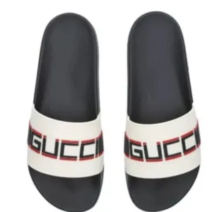 Gucci Black and White Logo Slides