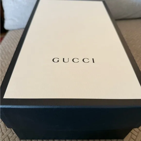 Gucci Men’s Signature White Slides with Red &amp; Green Stripes Size 11 NIB