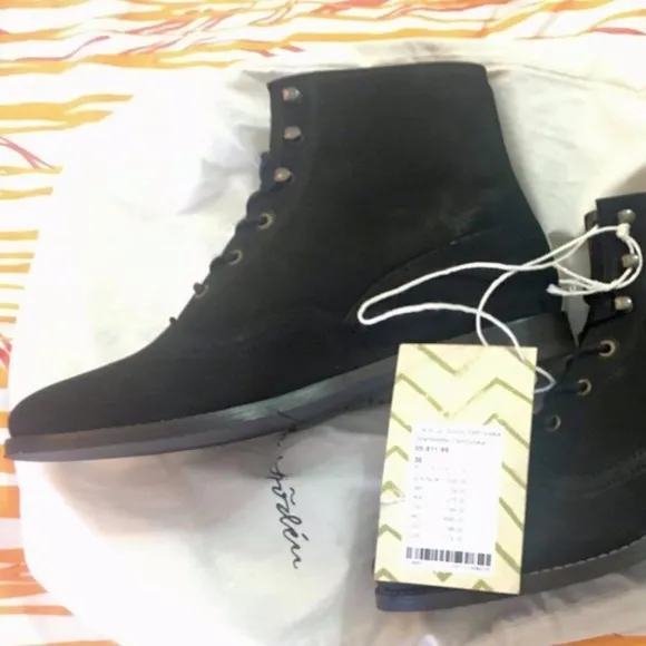 Gudrun Sjoden Lace-up Granny Black Ankle Boots Petrovska