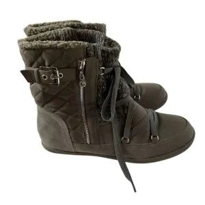 GUESS Boots Ankle Booties Lace Up knit 10