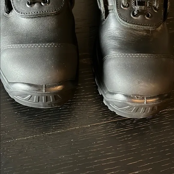 HAIX Black Lace Up Boots with Reinforced Toe and Sturdy Sole Size 9.5 M