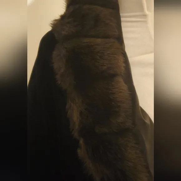 Halston Faux Mink Cape