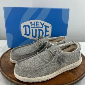 Hey Dude Shoes Mens 9 Wally Funk Mono Shade Gray Loafers Slip-Ons Casual