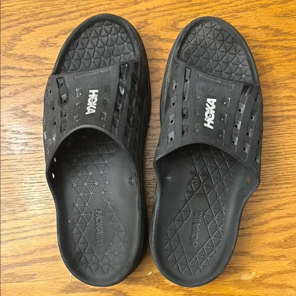 HOKA Black Slide Sandals
