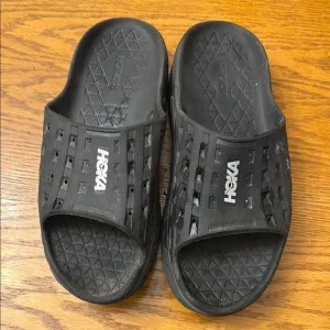 HOKA Black Slide Sandals