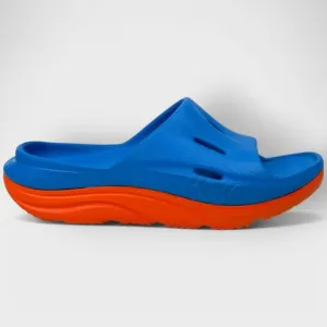 Hoka Kids Ora Recovery Slide 3 Coastal Sky/Orange Size 4 M New w/ Tags