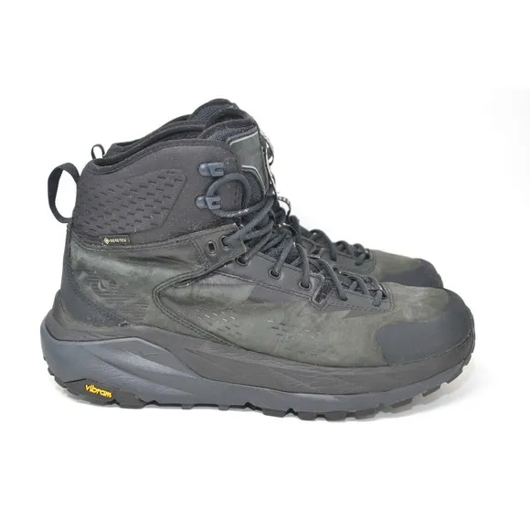Hoka One One Mens Kaha GTX Goretex Black Phantom Sz 10 Hiking Boots 1112030-BPHN