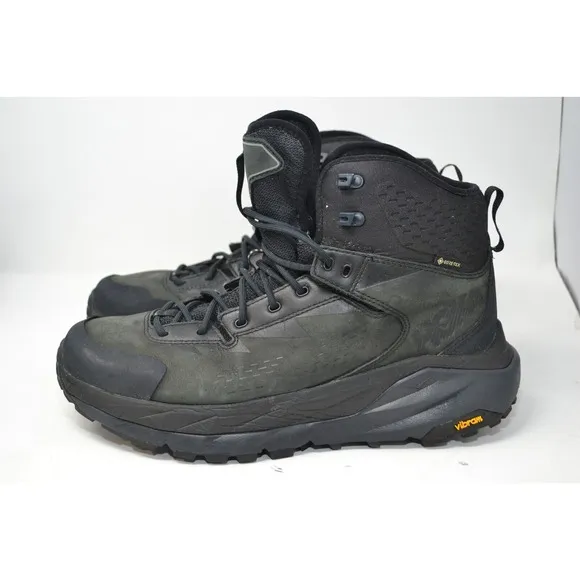 Hoka One One Mens Kaha GTX Goretex Black Phantom Sz 10 Hiking Boots 1112030-BPHN