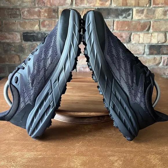 Hoka One One Speedgoat 5 GORE-TEX Black Blue Shoes Sneakers Waterproof Men's 10