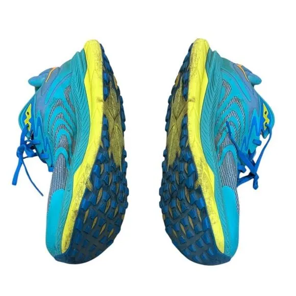 Hoka One One Tecton X 2 Sneakers Men 12D Teal Blue Running Trail Race Outdoor