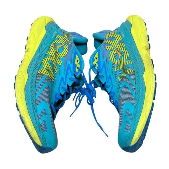 Hoka One One Tecton X 2 Sneakers Men 12D Teal Blue Running Trail Race Outdoor