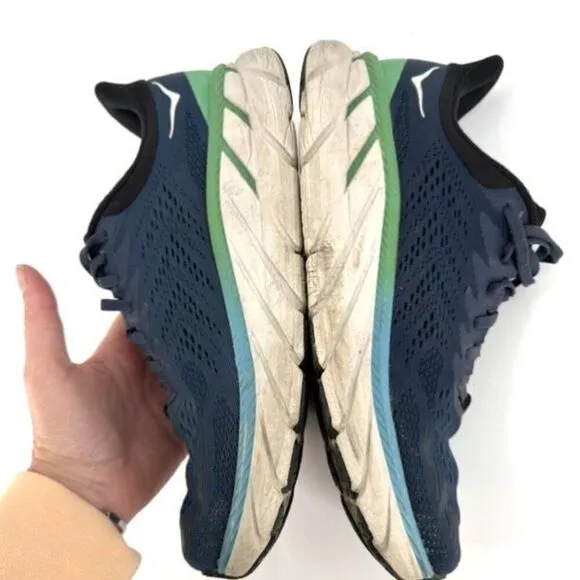 Hoka One One Mens Clifton 7 Moonlit Ocean Running Sneakers  Navy Blue Size 9