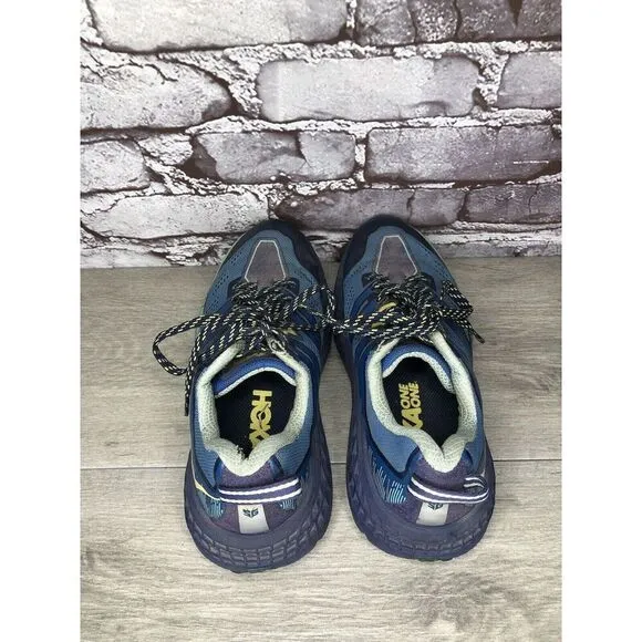 Hoka One One Speedgoat 3 Blue Synthetic Sneakers Shoes Women Sz 7M US/38 2/3EU