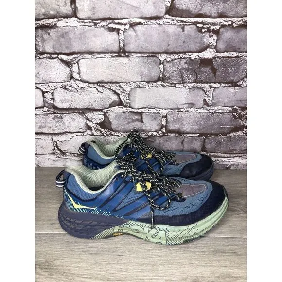 Hoka One One Speedgoat 3 Blue Synthetic Sneakers Shoes Women Sz 7M US/38 2/3EU