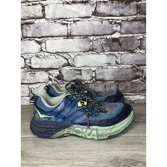 Hoka One One Speedgoat 3 Blue Synthetic Sneakers Shoes Women Sz 7M US/38 2/3EU