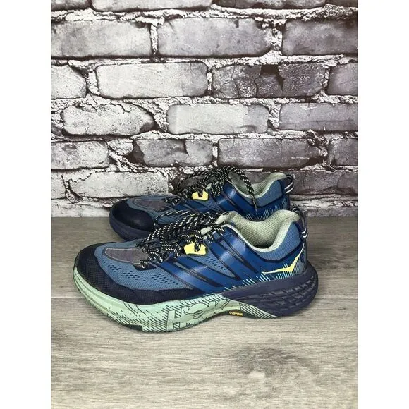 Hoka One One Speedgoat 3 Blue Synthetic Sneakers Shoes Women Sz 7M US/38 2/3EU