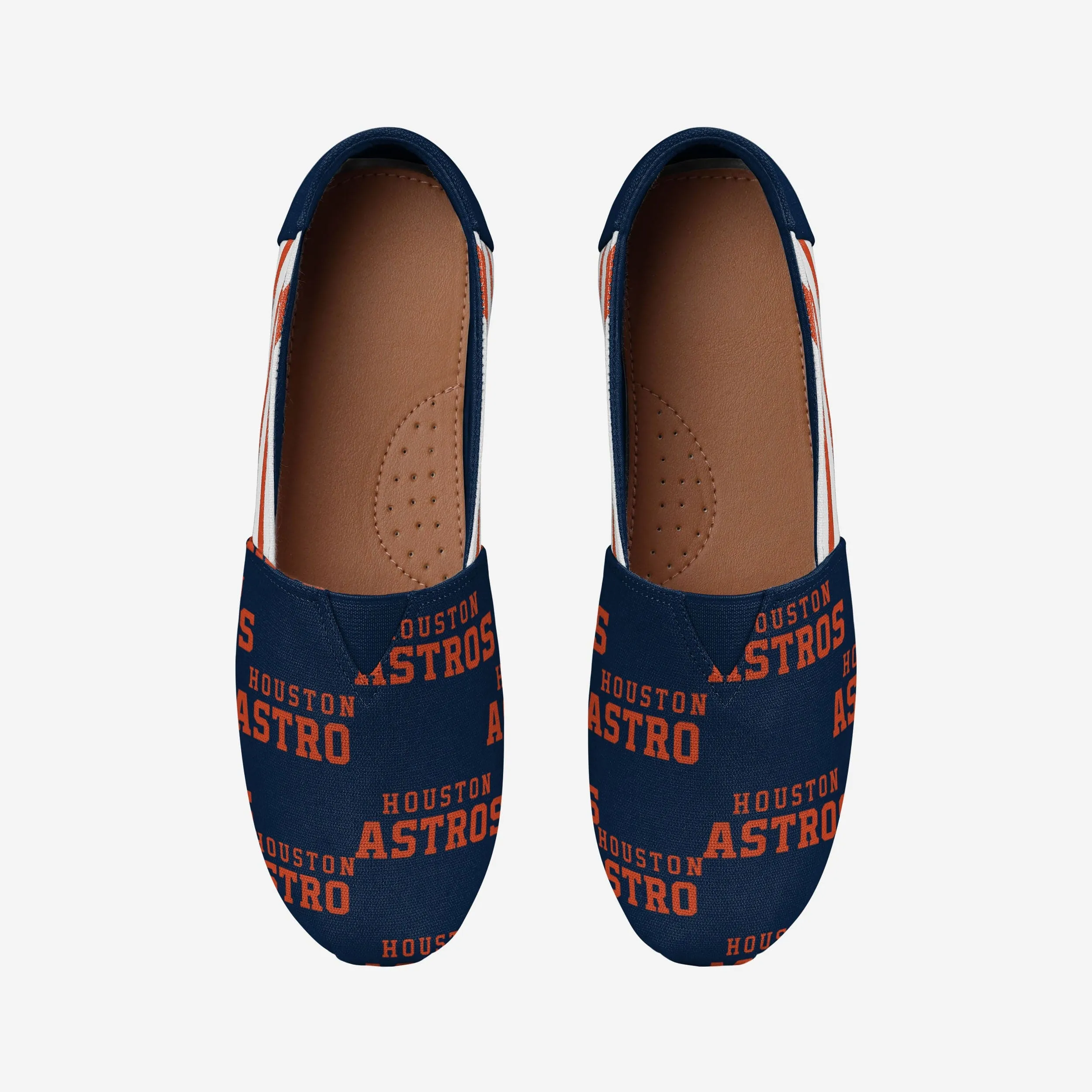 Houston Astros Womens Stripe Canvas Shoe