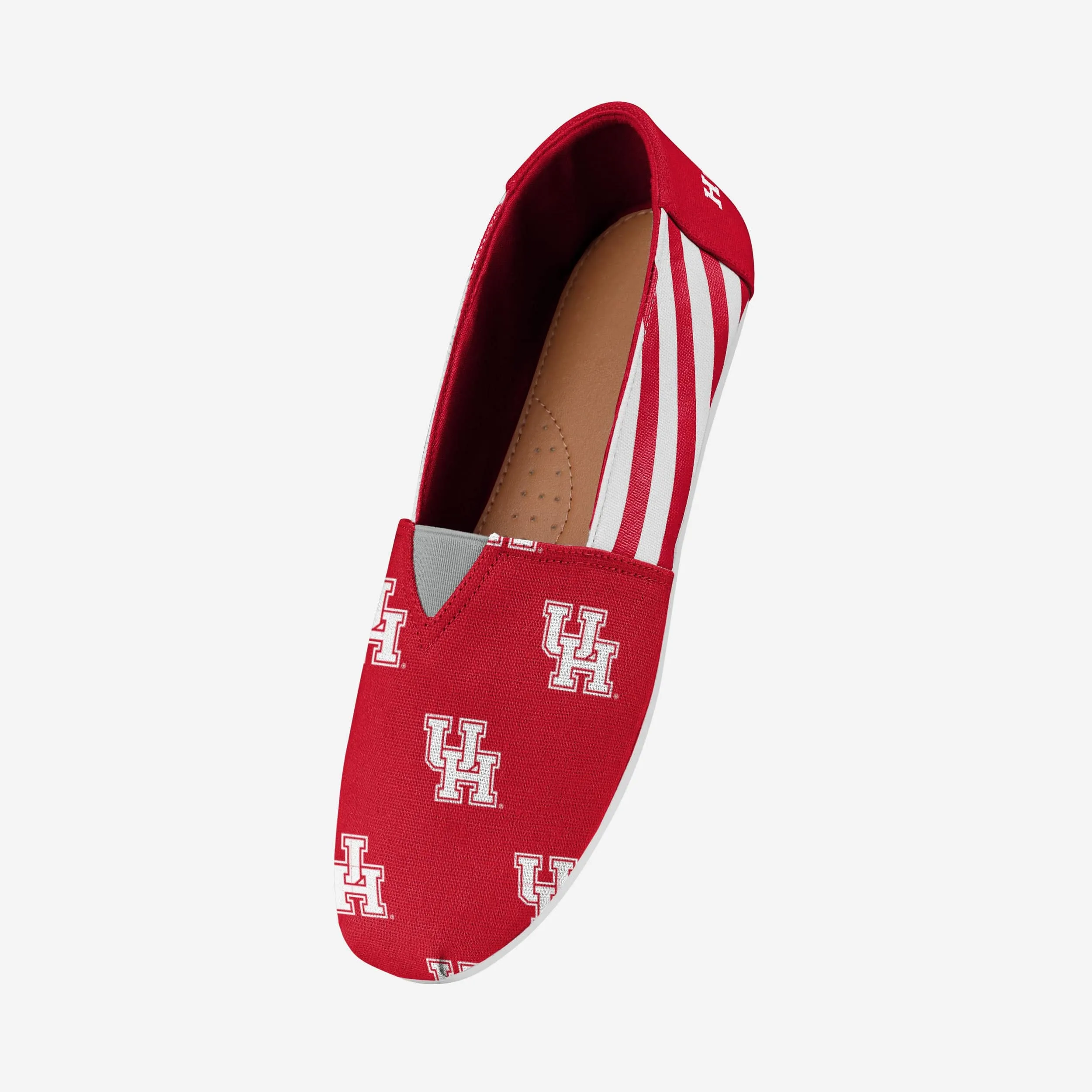 Houston Cougars Womens Stripe Canvas Shoe