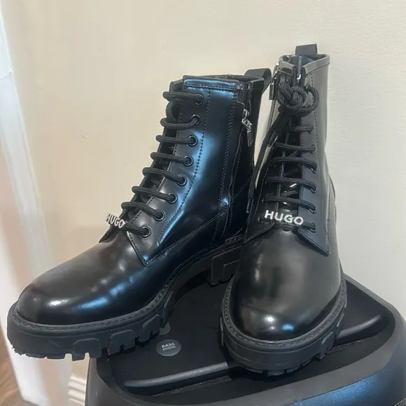 🖤HUGO AXEL Lace-up ankle boots