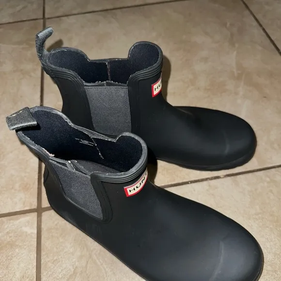 Hunter Black Ankle boots