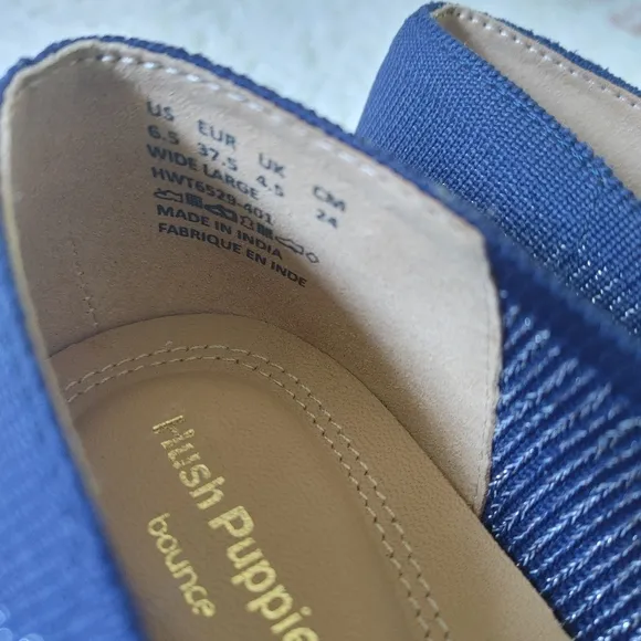 Hush Puppies Navy Blue Sadie Knit Flats Loafers 6.5