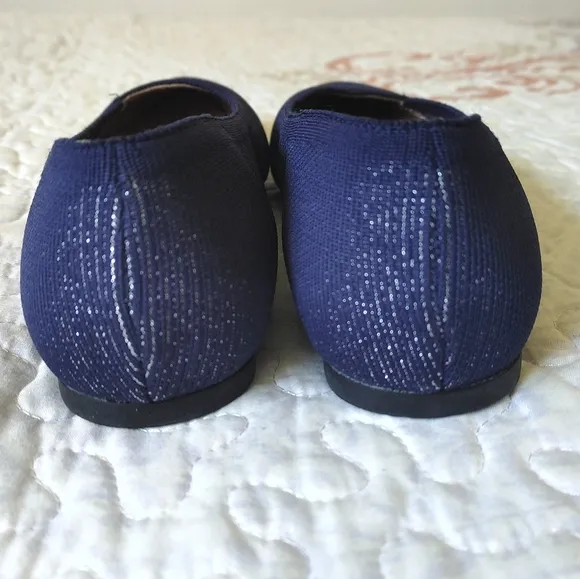 Hush Puppies Navy Blue Sadie Knit Flats Loafers 6.5