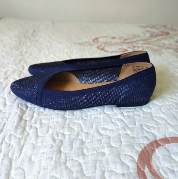 Hush Puppies Navy Blue Sadie Knit Flats Loafers 6.5
