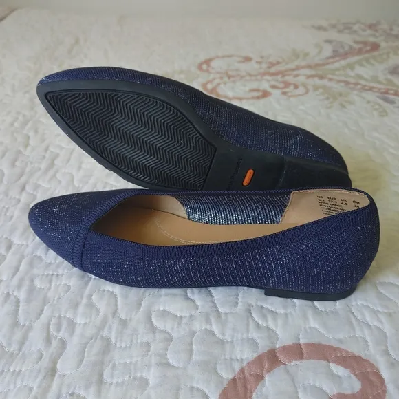 Hush Puppies Navy Blue Sadie Knit Flats Loafers 6.5