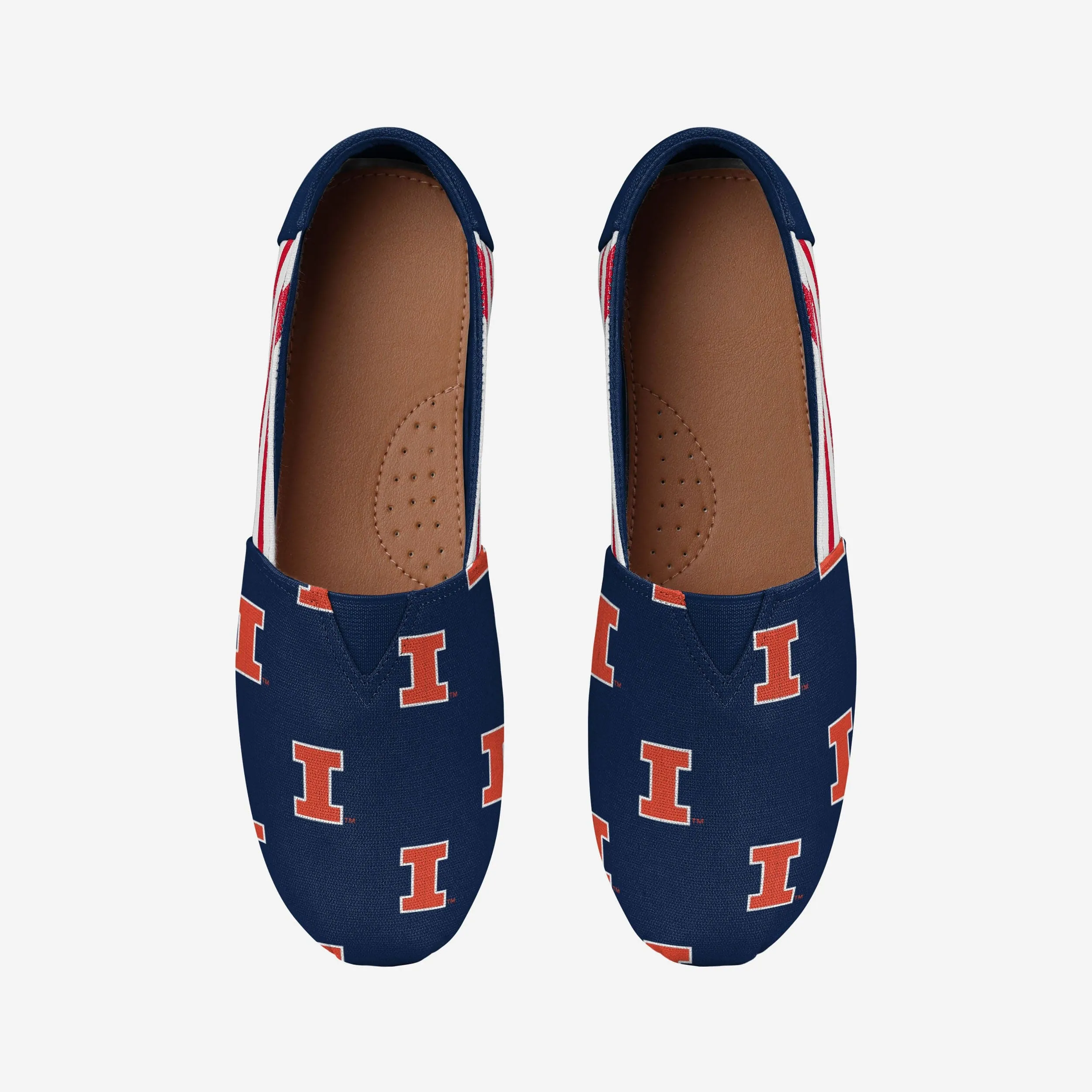 Illinois Fighting Illini Womens Stripe Canvas Shoe