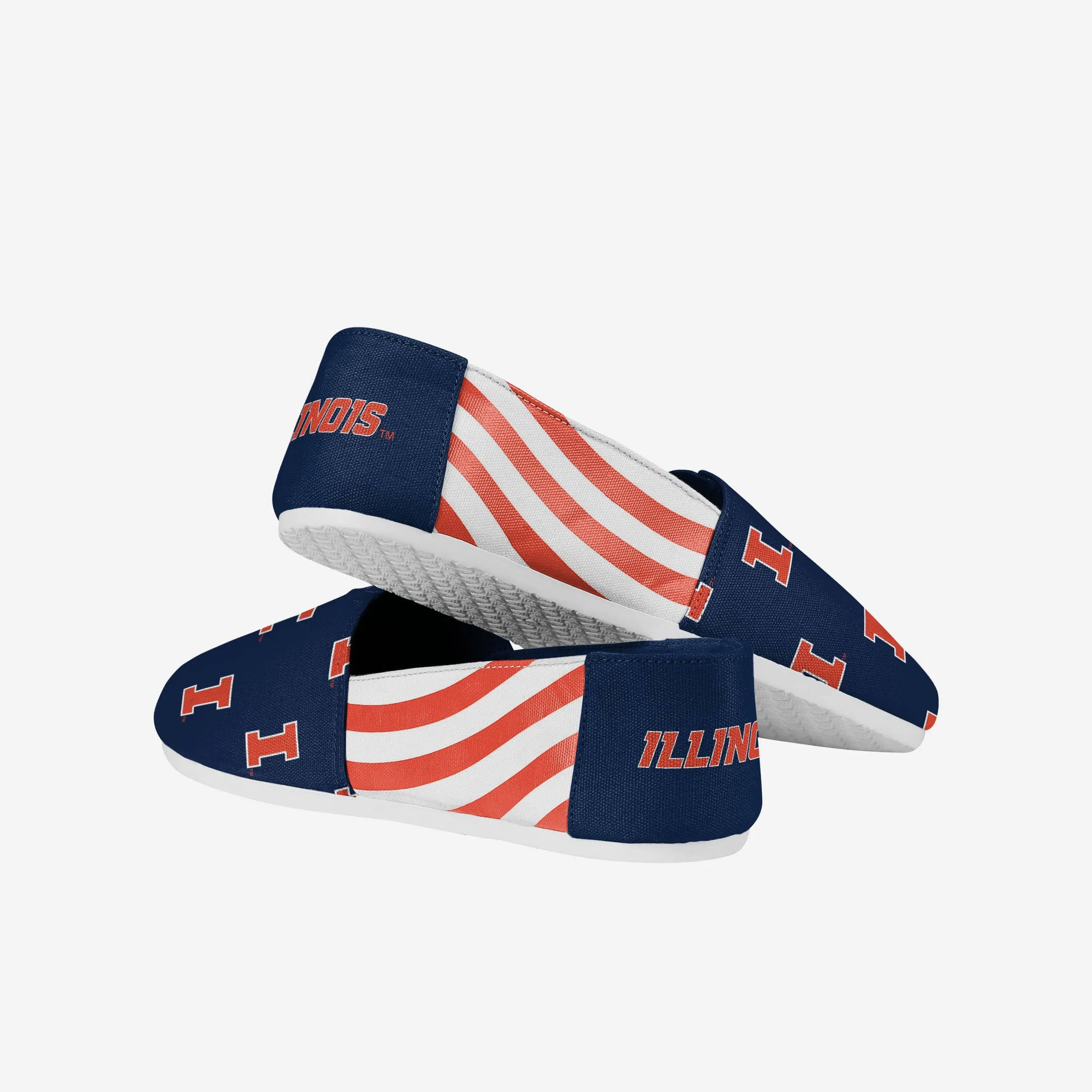 Illinois Fighting Illini Womens Stripe Canvas Shoe