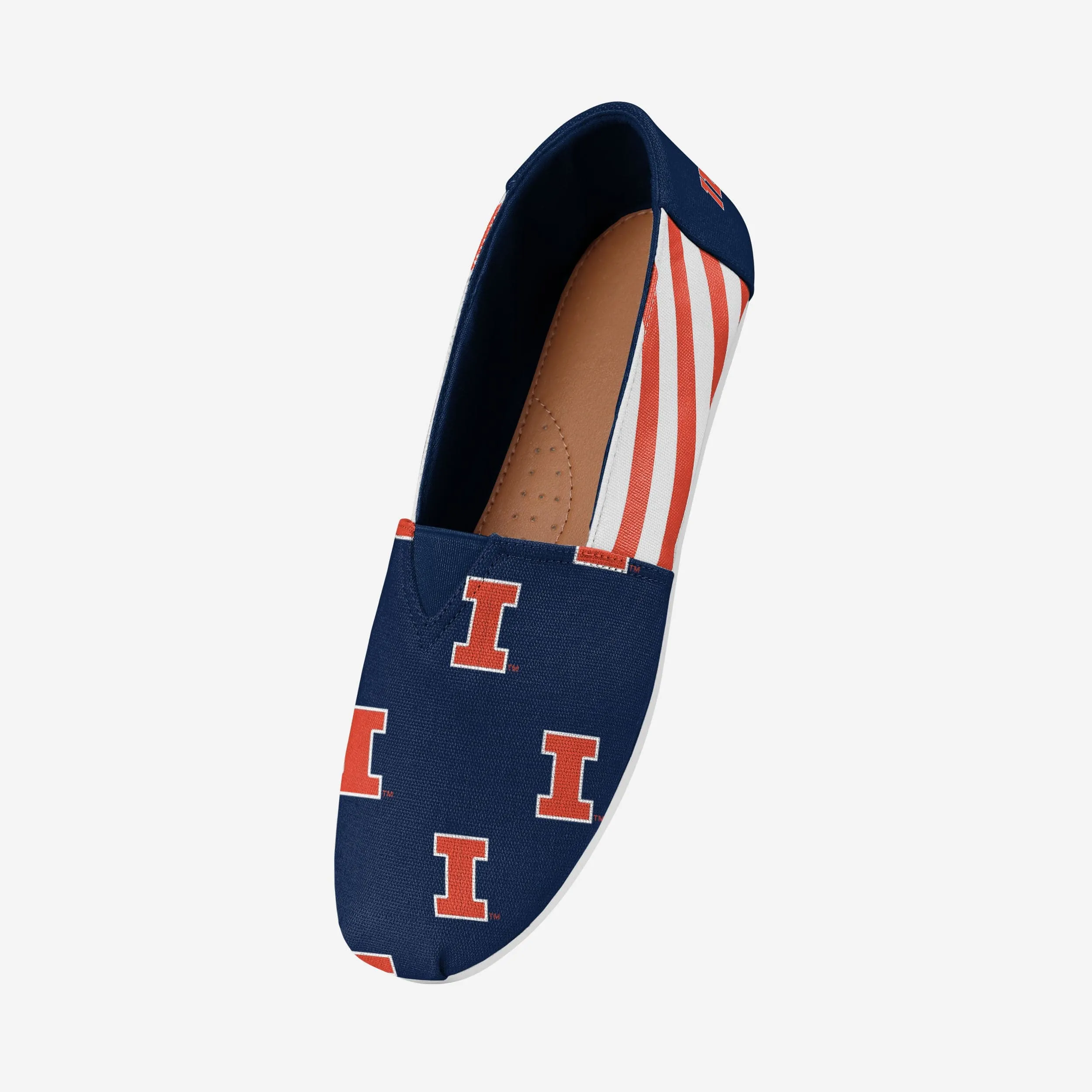 Illinois Fighting Illini Womens Stripe Canvas Shoe