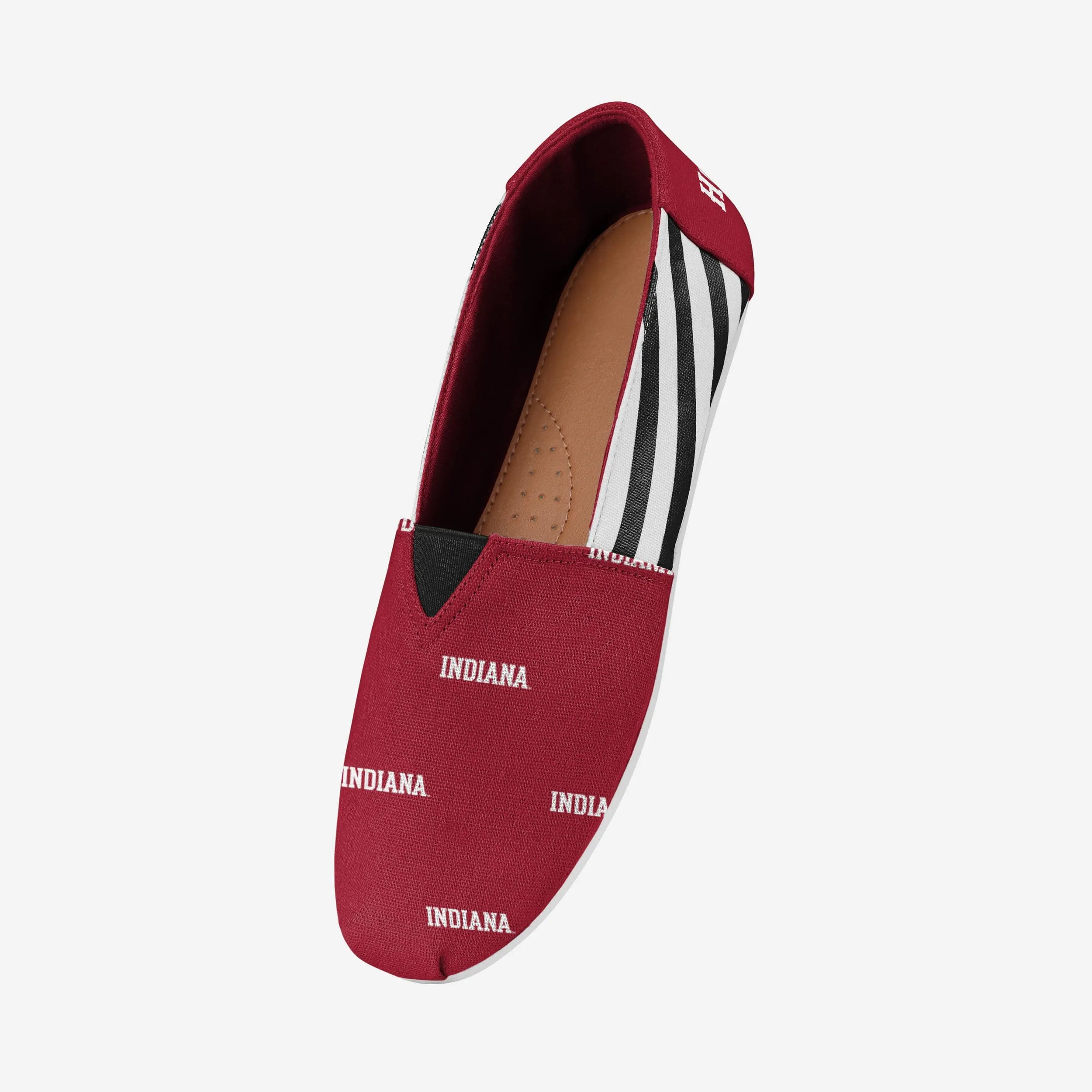 Indiana Hoosiers Womens Stripe Canvas Shoe