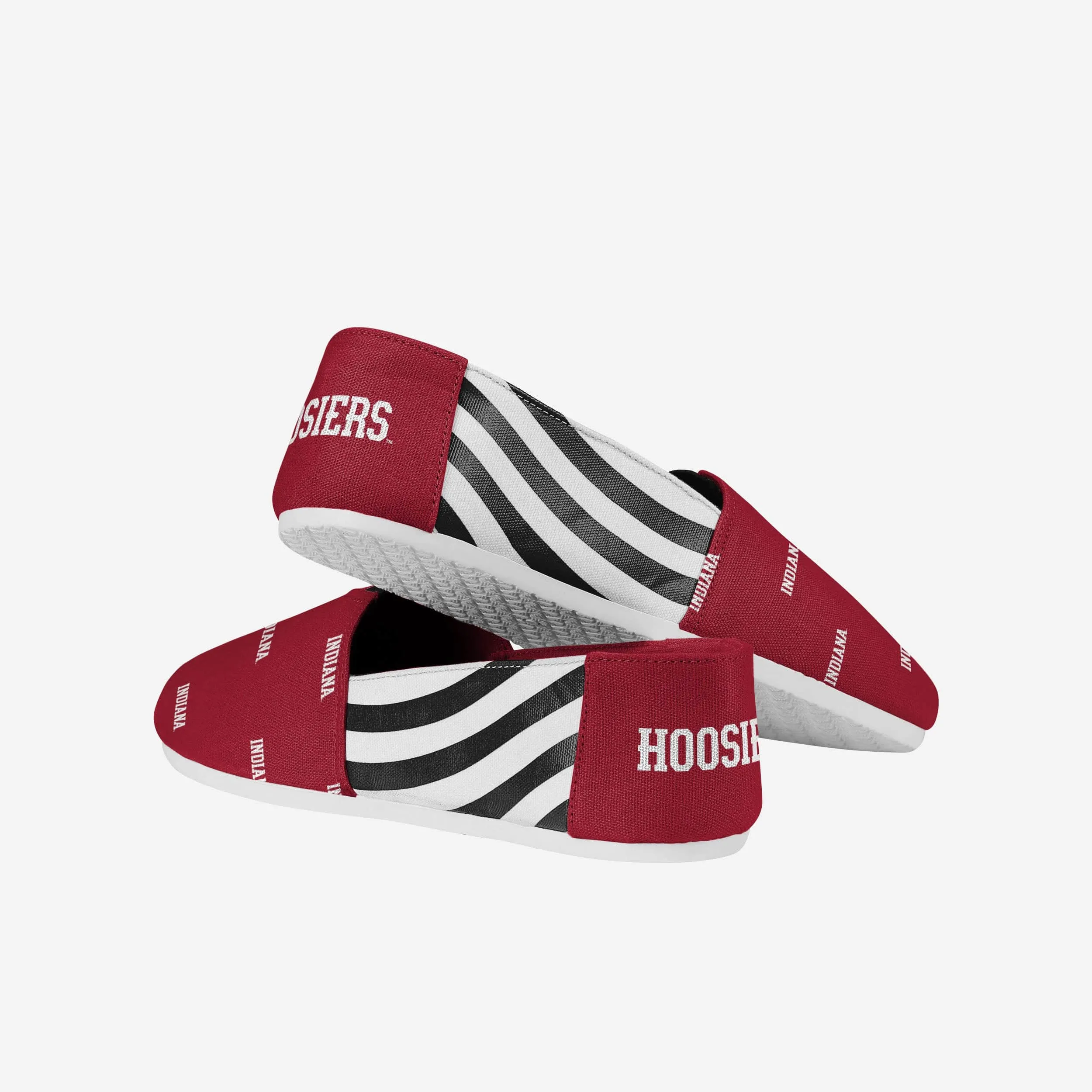 Indiana Hoosiers Womens Stripe Canvas Shoe