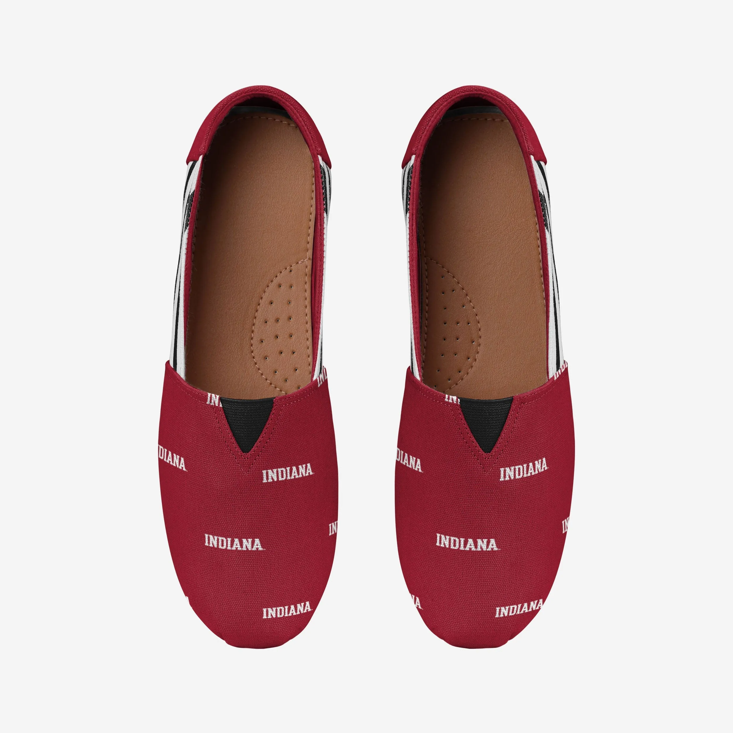 Indiana Hoosiers Womens Stripe Canvas Shoe