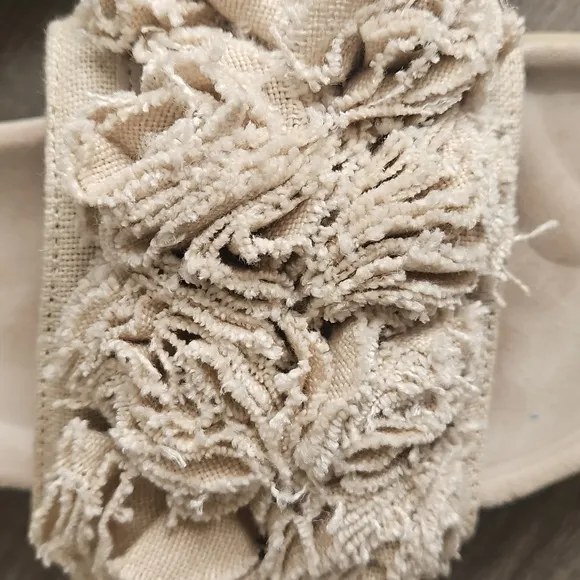 Inuikii Fringe Slide Sandals in Cream Size 39
