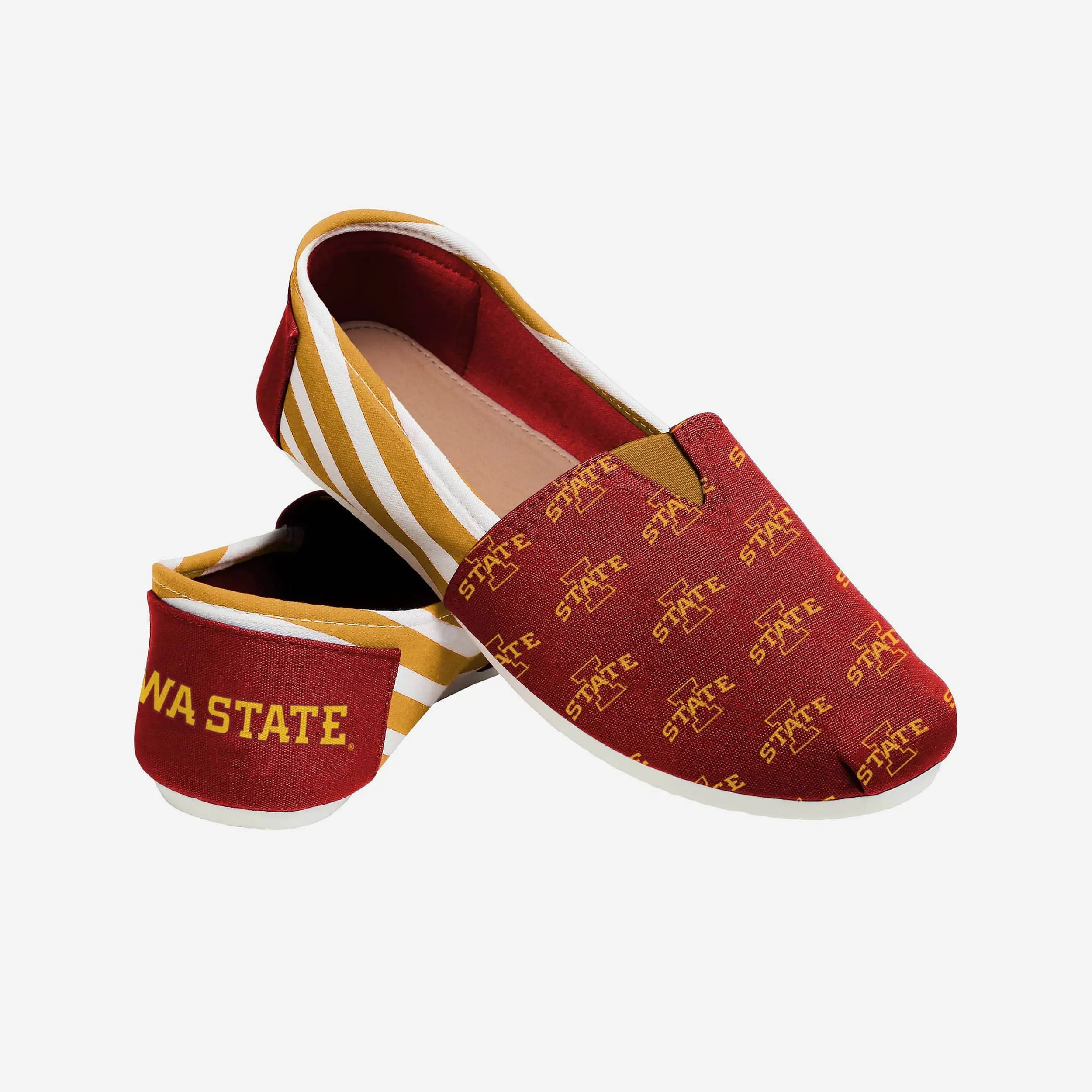Iowa State Cyclones Womens Stripe Canvas Shoe
