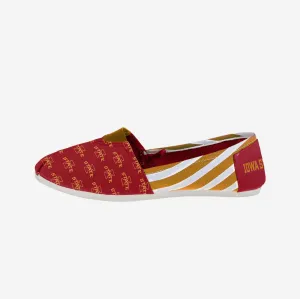 Iowa State Cyclones Womens Stripe Canvas Shoe