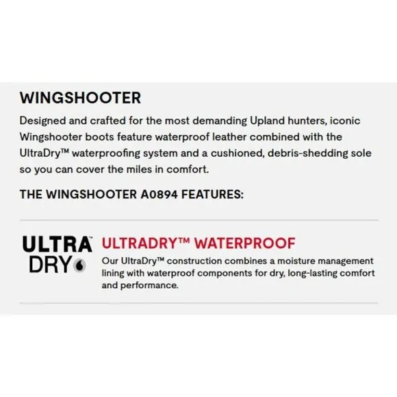 Irish Setter Red Wing Wingshooter 9-inch Waterproof Leather Boot Men's 10.5