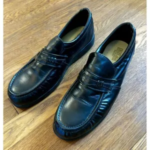 Iron Age Steel Toe Work Safety Black Leather‎ Penny Loafers LM82736 Mens 12W USA