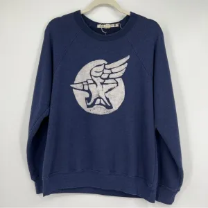Iron and Resin Blue Field Fleece Roundneck Long Sleeves Casual Sweatshirt