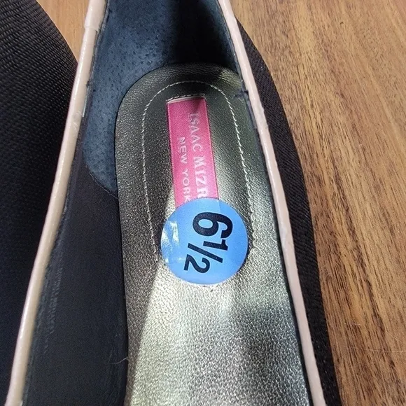 Isaac Mizrahi Linen Bow Front Square Toe Flats Size 6.5