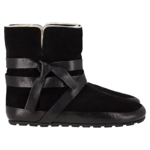 Isabel Marant Etoile Sheared Snow Boots in Black Suede