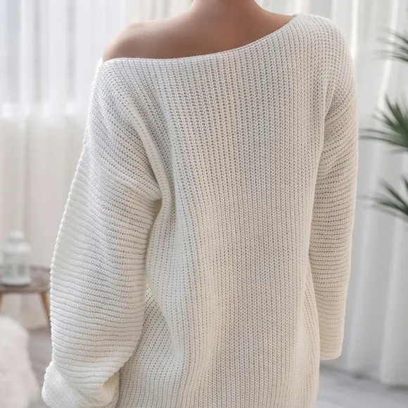 Ivory Timeless Sweater Mini Dress