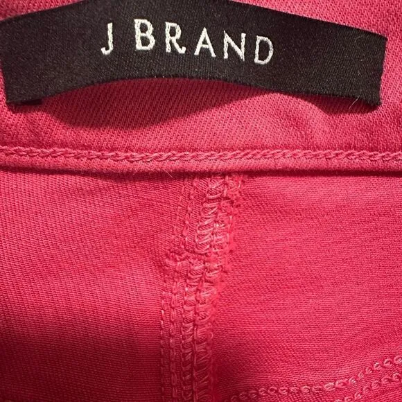 J Brand Alana High Rise Cropped Coated Dizzy Pink Jeans size 26 NWT