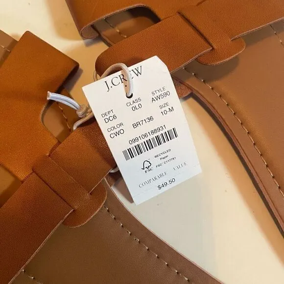 J CREW | beachside slide sandals 10 NWT $50