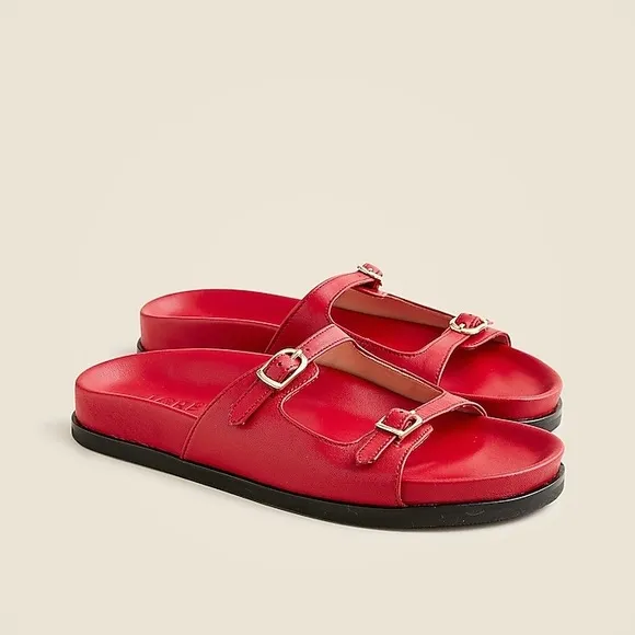 J Crew Colbie buckle sandals in leather CH293