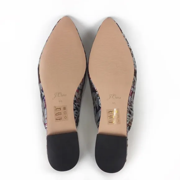 J. Crew Marina Slides Jacquard Fantasia Sz 9.5 NEW